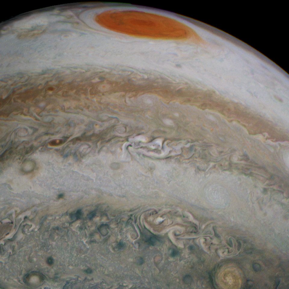 Jupiter's Great Red Spot from JunoCam