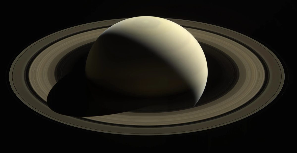 Saturn, imaged by Cassini